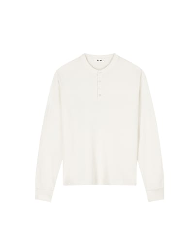 Olaf Waffle Henley Longsleeves Off White M260107