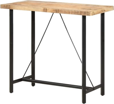 Bartafel Mangohout - Eettafel Hout - Gezellig Samenzijn - Robuuste Constructie - 120 x 58 cm - Natuurlijk Hout