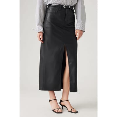Levi's Ankle Column Skirt Fl Leather Night Taglia: W26 | Gonne di pelle Outlet | Donna | Nero