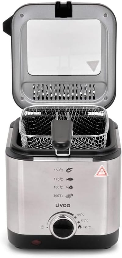 Friteuse - Frituurpan - Lekkere Frietjes - Compact Design - 15 Liter - Grijs