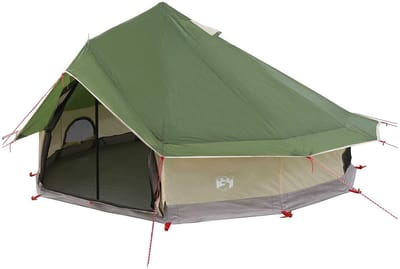 vidaXL - Tipi - Tent - 18-persoons - Groen - Polyester - en - Staal