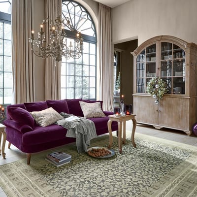 LOBERON Vloerkleed Nadimah beige/groen