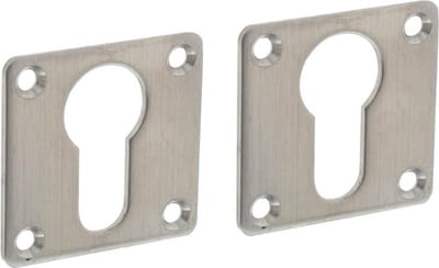 Intersteel Rozet met profielcilindergat vierkant 42x42x2 mm rvs geborsteld