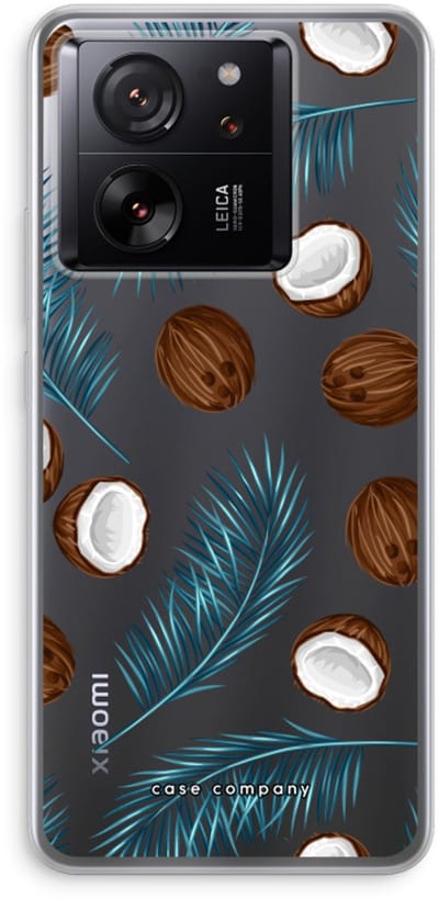 Case Company® - Hoesje geschikt voor Xiaomi 13T Pro hoesje - Kokosnoot - Soft Cover Telefoonhoesje - Bescherming aan alle Kanten en Schermrand