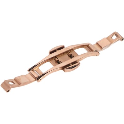 Vlindersluiting Roségoud Legering Keramiek Wolfraamstaal 5 X 15 Horloge Vouwsluiting voor beige