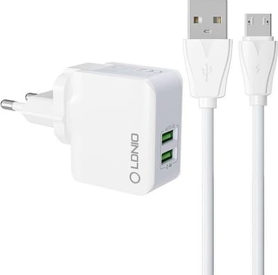 LDNIO - A2203 - Dual USB oplader + Geschikt voor: Micro kabel - Geschikt voor: Samsung Galaxy / Nokia / Motorola / Huawei / Oppo / LG