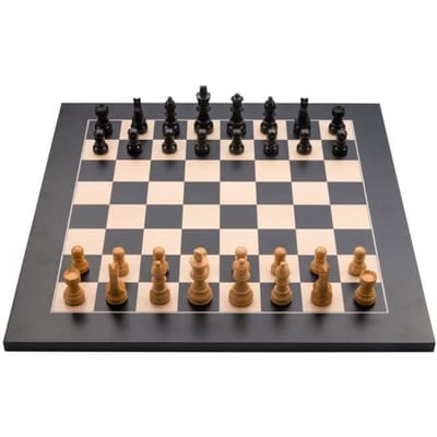 Luxe schaakbord 40x40cm zwart
