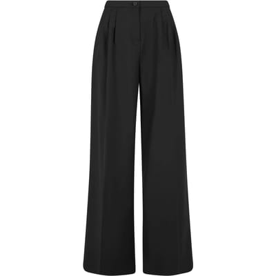 Urban Classics Dames Stoffen broek - zwart - 27