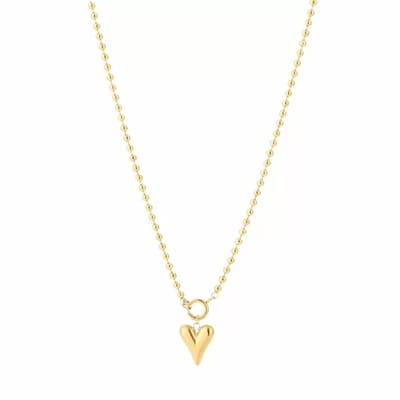Bijoutheek Collier Hart Balletjes Goud