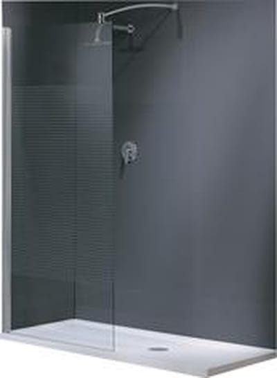 Novellini Lunes inloopdouche H 118 120x195cm met muursteun 100cm mat chroom profiel en helder glas LUNESH1201B