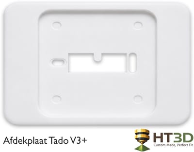 Afdekplaat Tado V3+ - Wit - Tado Thermostaat - Kamerthermostaat - Thermostaat - Muurplaat - Afdekraam - Grondplaat - Houder - HT3D