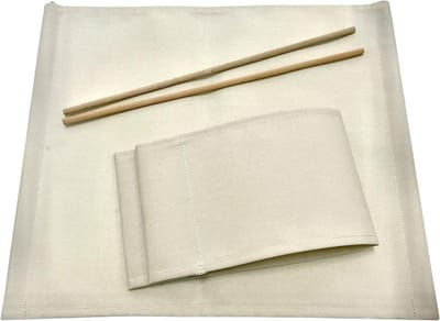 Stoelbekleding Set - Linnen Bekleding - Stoel Opknappen - Gemaakt in Italië - 50 x 43 cm - Groen