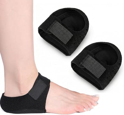 Drukverlagende hielsteun voor pijnverlichting bij achillespeesontsteking, gebarsten hielen en elleboogbescherming, unisex enkelkussen en orthopedisch kussen in zwart