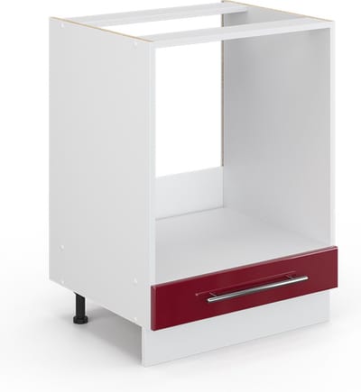 Vicco Fame-Line Ovenombouwkast – 60 cm zonder werkblad Bordeauxrode hoogglans