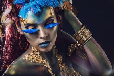Fantasy Beauty- Kristal Helder Galerie kwaliteit Plexiglas 5mm.- Blind Aluminium Ophang-frame- Fotokunst- luxe wanddecoratie- Akoestisch en UV Werend- inclusief verzending