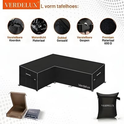 Tuintafelhoes Verdelux Trapeziumvorm Antraciet 270x210x90 cm