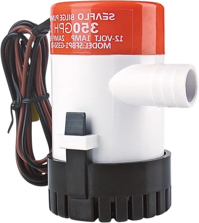 Lenspomp 12V - Dompelpomp Maritiem - Water Afvoeren - Anti-AirLock Bescherming - 350 GPH - Zwart
