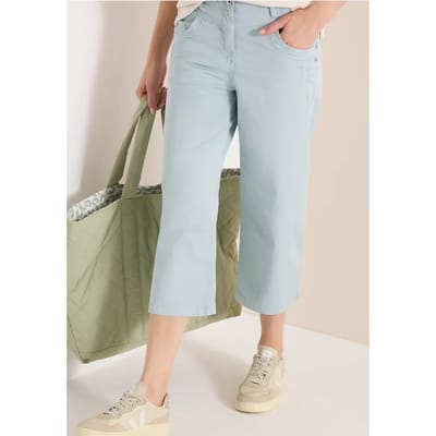 7/8 High Waist broek met uitlopende pijpen in Loose Fit