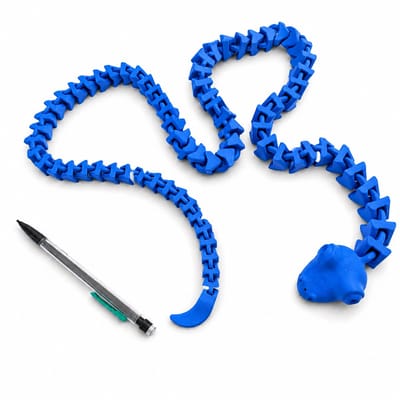 XXL Flexibele Slang Decoratie - Realistische Speelslang - Bewegende Slang - Flexibel Speelfiguur - Lange Slang Decoratie - Realistisch Reptiel Model - Sensorisch Speelgoed - Flexibele Speelfiguur Voor Kinderen En Volwassenen - 141,5 Cm - Blauw