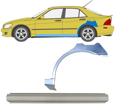 Reparatiepaneel dorpel + achterspatbord voor Lexus IS 1998-2005 / Links / Set