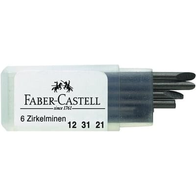 Faber Castell Potloodstiftjes voor passer - koker a 6 st.