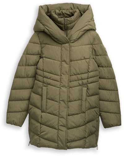 Tom Tailor - Pufferjas in 2-in-1-look - Maat XXL - jungle soil green