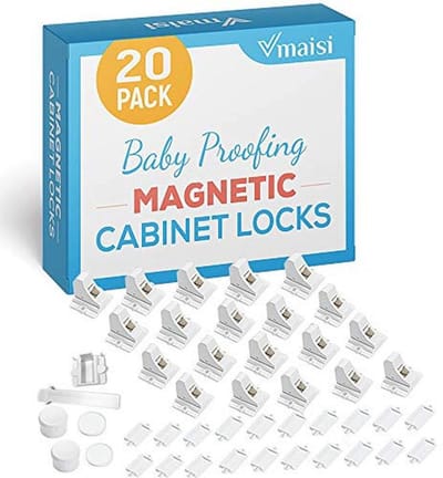 Magnetische Kastsloten 20-Pack voor Babybeveiliging - Eenvoudige Installatie zonder Boorgaten