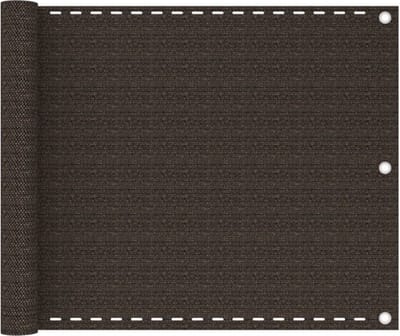 vidaXL - Balkonscherm - 75x300 - cm - HDPE - bruin