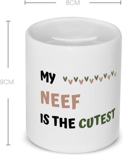 Akyol - my neef is the cutest Spaarpot - Neef - schattige neef - verjaardagscadeau - verjaardag - cadeau - cadeautje voor neef - neef artikelen - kado - geschenk - gift - 350 ML inhoud
