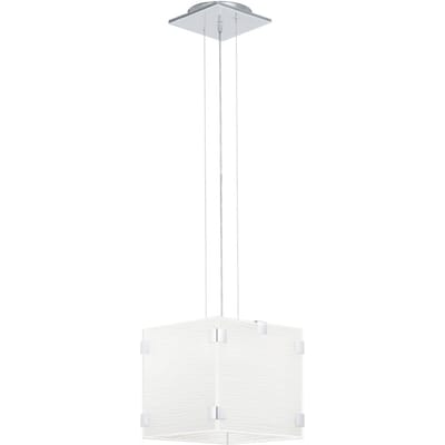 EGLO Alea - Hanglamp - 1 Lichts - Chroom - Wit Met Decor