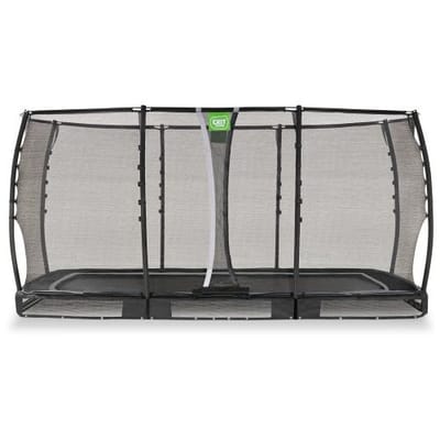 EXIT Allure Premium Trampoline 244x427cm - Inground - Ingraaftrampoline - Rechthoekig - Voor Kinderen - Zwart