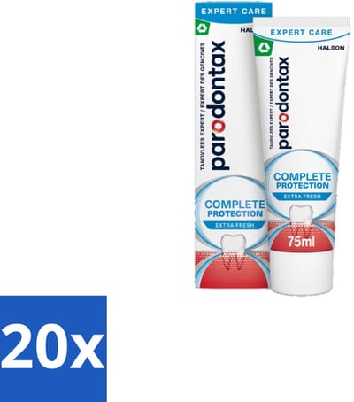 20 x Parodontax Tandpasta Complete Protection Extra Fresh 75 ml - Tandvleesbescherming - Mondhygiëne - Tandpasta - Bloedend Tandvlees - Tandplak