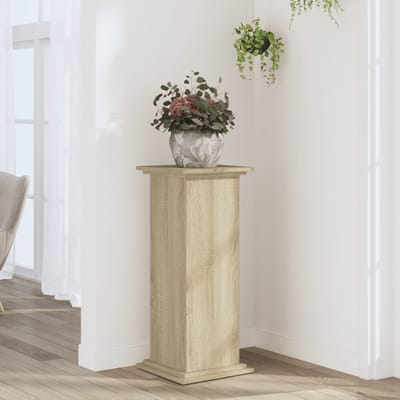 vidaXL - Plantenstandaard - 33x33x80 - cm - bewerkt - hout - sonoma - eikenkleurig