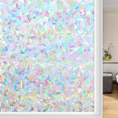 Raamfolie Glas in Lood - Zelfklevend - Antieke Look - Lood Regenboog