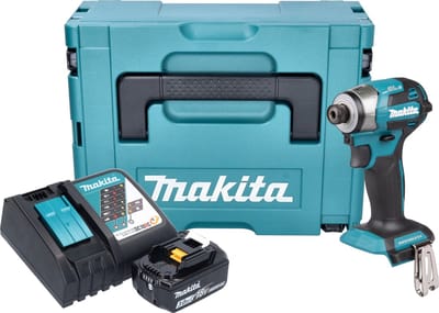 Makita DTD 173 RF1J accu-slagmoersleutel 18 V 180 Nm 1/4" borstelloos + 1x oplaadbare accu 3,0 Ah + lader + Makpac