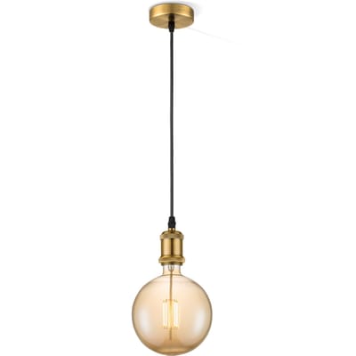 Home sweet home hanglamp Vintage Globe g180 - Brons - amber