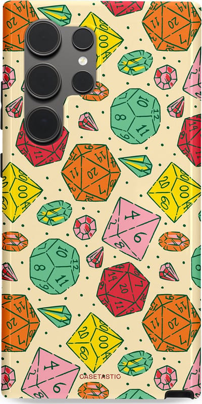 Casetastic Hoesje Geschikt voor Samsung S24 Ultra - Stijlvolle Beschermende Duo-layer Case - D20 Geluksrol