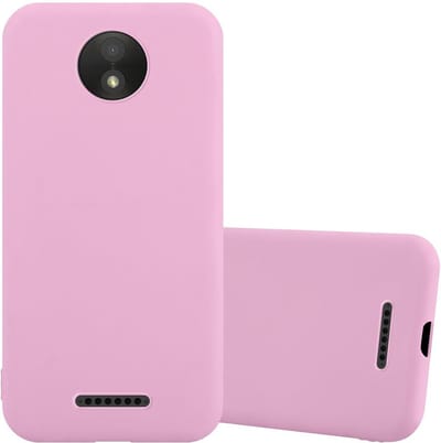 Cadorabo Hoesje geschikt voor Motorola MOTO C in CANDY ROZE - Beschermhoes gemaakt van flexibel TPU silicone Case Cover
