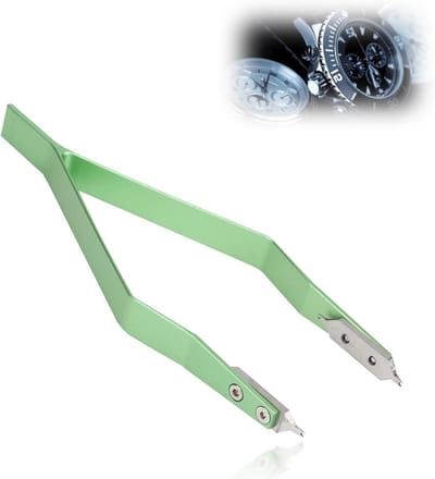 Allecto - Watch Spring Pliers - Horloge Reparatie Tool Set - Ergonomisch - Groen - V-vormige Pincet - Precisiewerk - Voor Horlogemakers