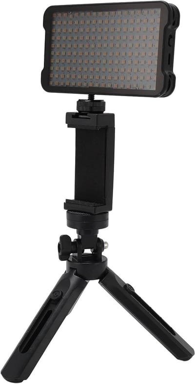 Verstelbare Clip-on Fill Light met CPL Polarisatielens en 3 Kleurtemperaturen voor Perfecte Verlichting