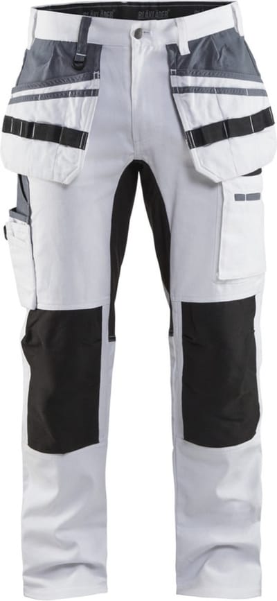 Blaklader Schilders werkbroek met stretch 1910-1000 - Wit/zwart - C146