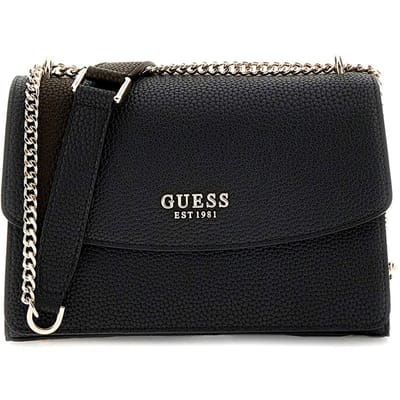 GUESS Schoudertas Calista Convertible Xbody Flap Bag Black Zwart