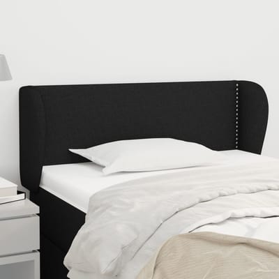 vidaXL - Hoofdbord - met - randen - 103x23x78/88 - cm - stof - zwart