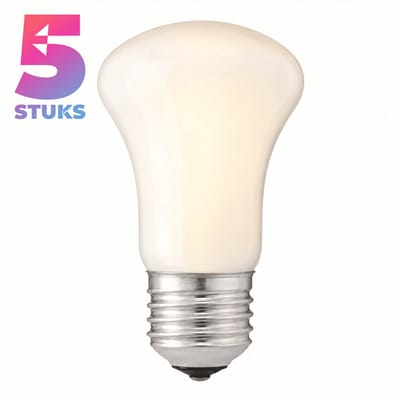 5x Reflector Gloeilamp E27 - 60W - Warm Wit Licht (2700K) - 620 lm - 2 jaar - Dimbaar - Krypton