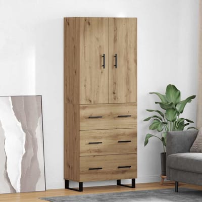 vidaXL - Highboard - 2 - st - Artisan - Eiken - 69,5 - x - 34 - x - 180 - cm