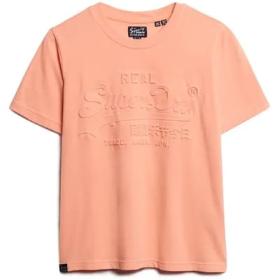 Superdry - T-shirt met reliëfopdruk en relaxte pasvorm - Dames - T-shirts