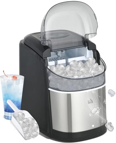 IJsblokjesmachine voor Thuis – 12 kg IJs in 24 Uur, Zelfreinigend, LED Display, Inclusief IJsmand en Schep