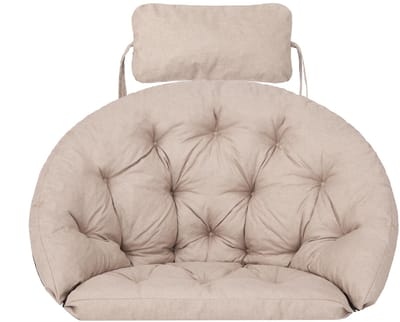 Tuinkussen Luna voor Hang Ei - Cocoon Hangstoel Beige - Waterafstotende stof - UV bestendig