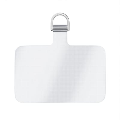 Casimoda® - Telefoon patch voor universeel telefoonkoord - D-ring - Universele clip - Plaatje voor telefoon hoesje - Telefoonbandjes - Zilver