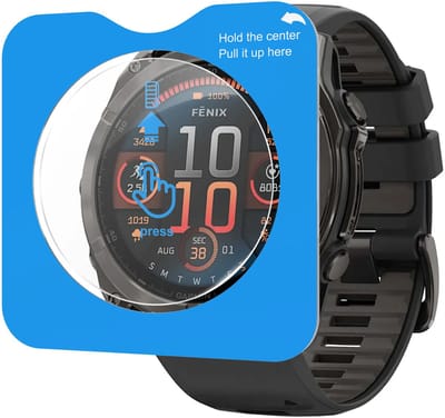 Strap-it Screenprotector Tempered Glass 51mm met One-Click Tool – geschikt voor Garmin Fenix 8 (51mm) – bubbelvrij, krasbestendig, eenvoudige montage – Transparant
